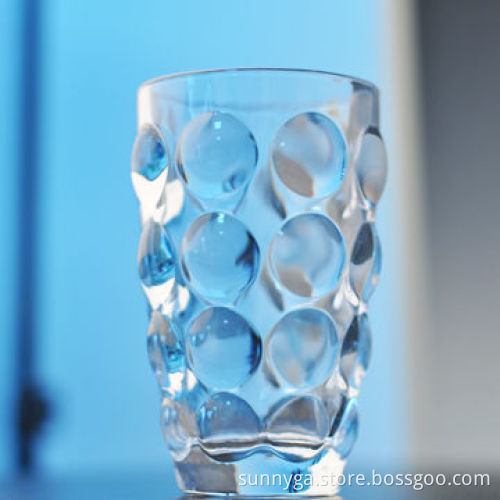 Candle Holder Glass with Embossed PatternsNew